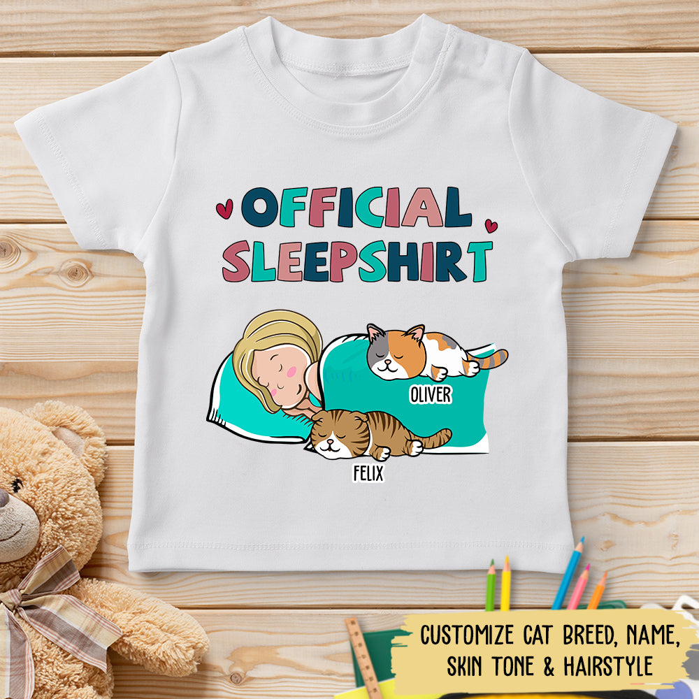 Personalized Custom Youth Cat Official Sleepshirt - Ideal Gift T-shirt