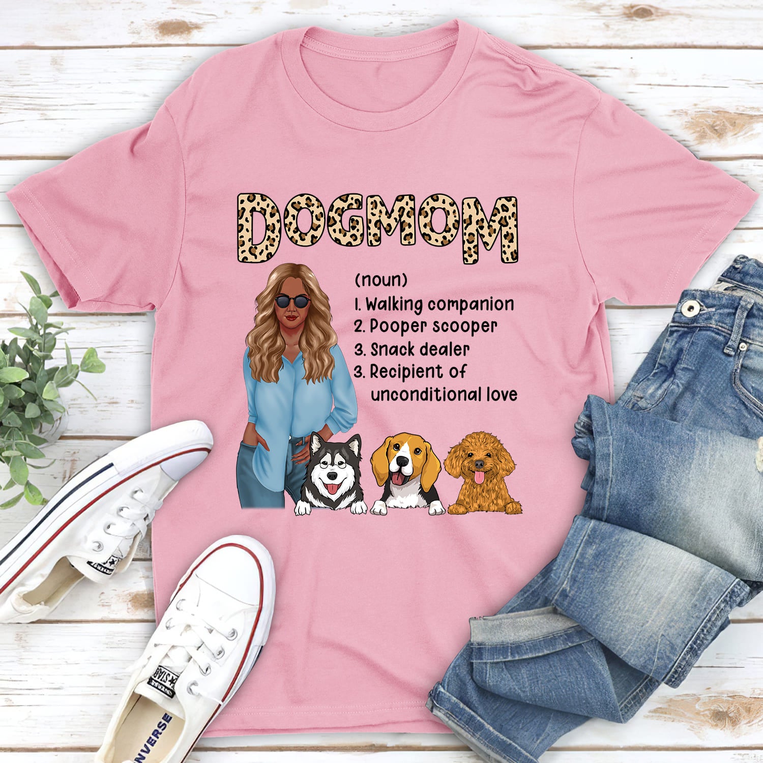 Personalized Custom Unisex Dog Mom Definition T-shirt - Ideal Gift for Pet Lovers