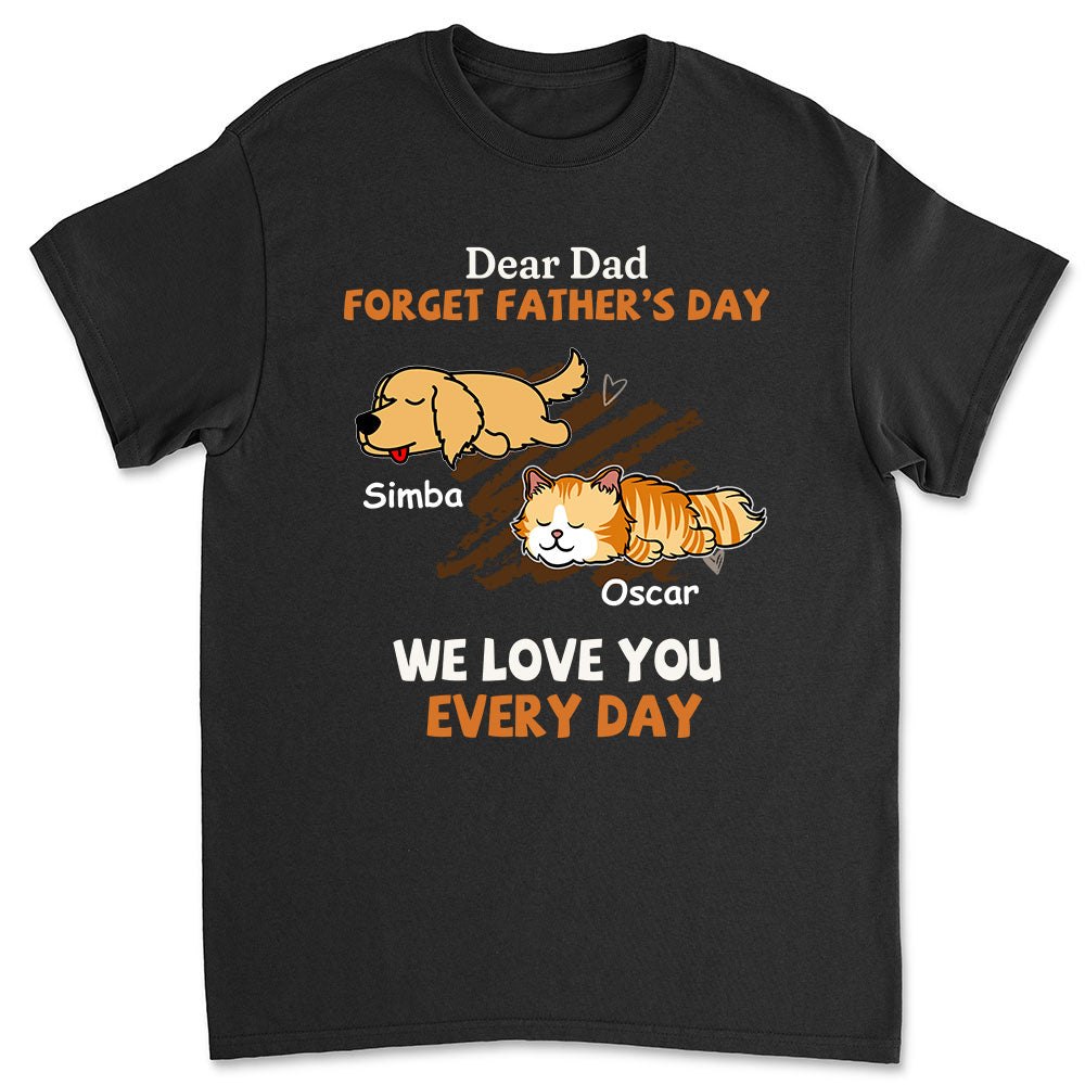 Daily Woof My Dad Version - Personalized Custom Unisex 5.3 oz T-shirt for Pet Lovers
