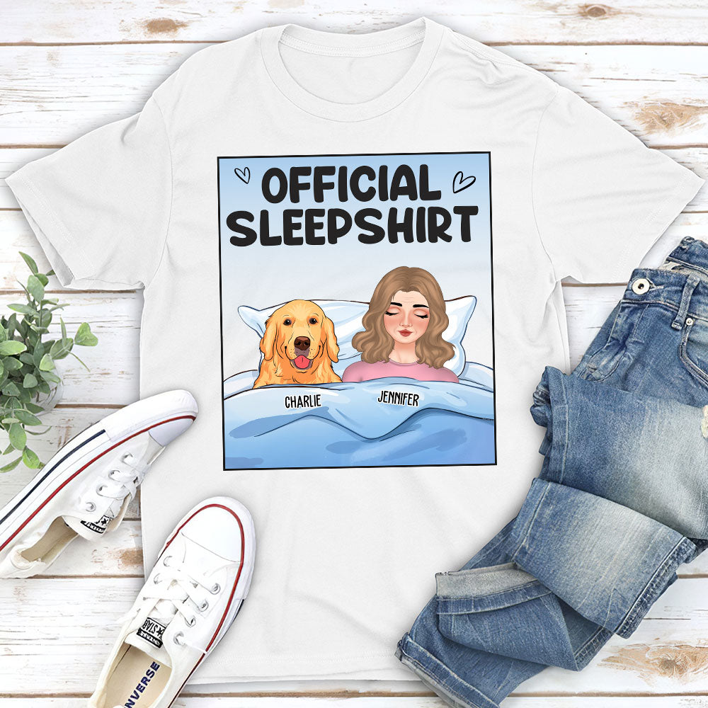 Personalized Custom Unisex Sleep T-shirt - Ideal Gift for Pet Lovers