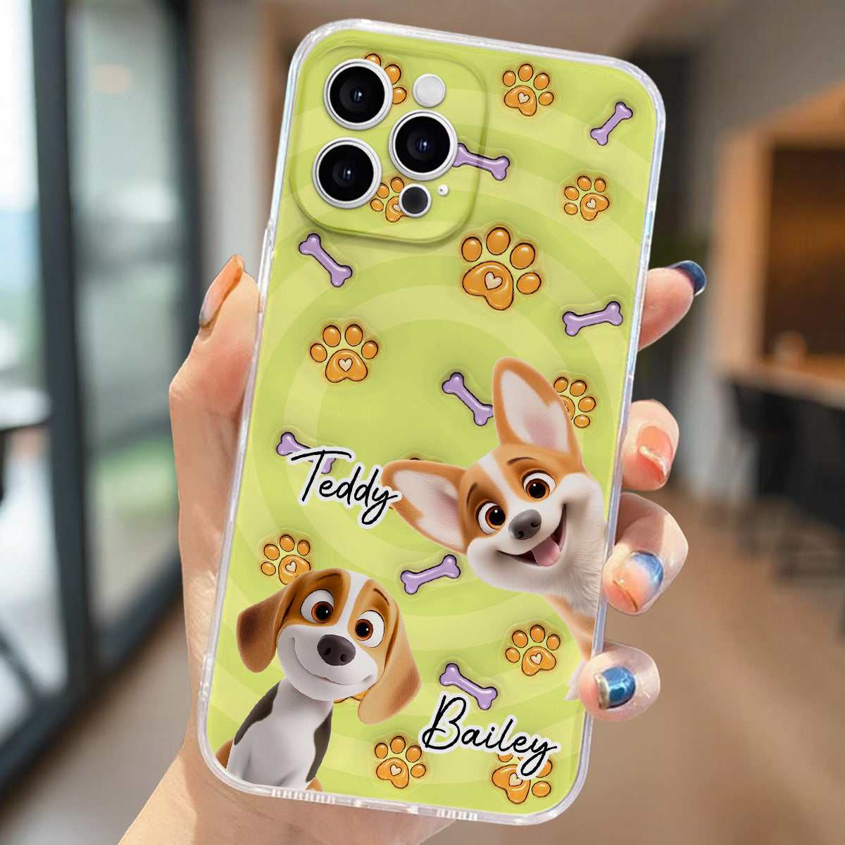 Exclusive Personalized Custom 3D Inflated Effect Phone Case - This Human Belongs To Us Cartoon Design