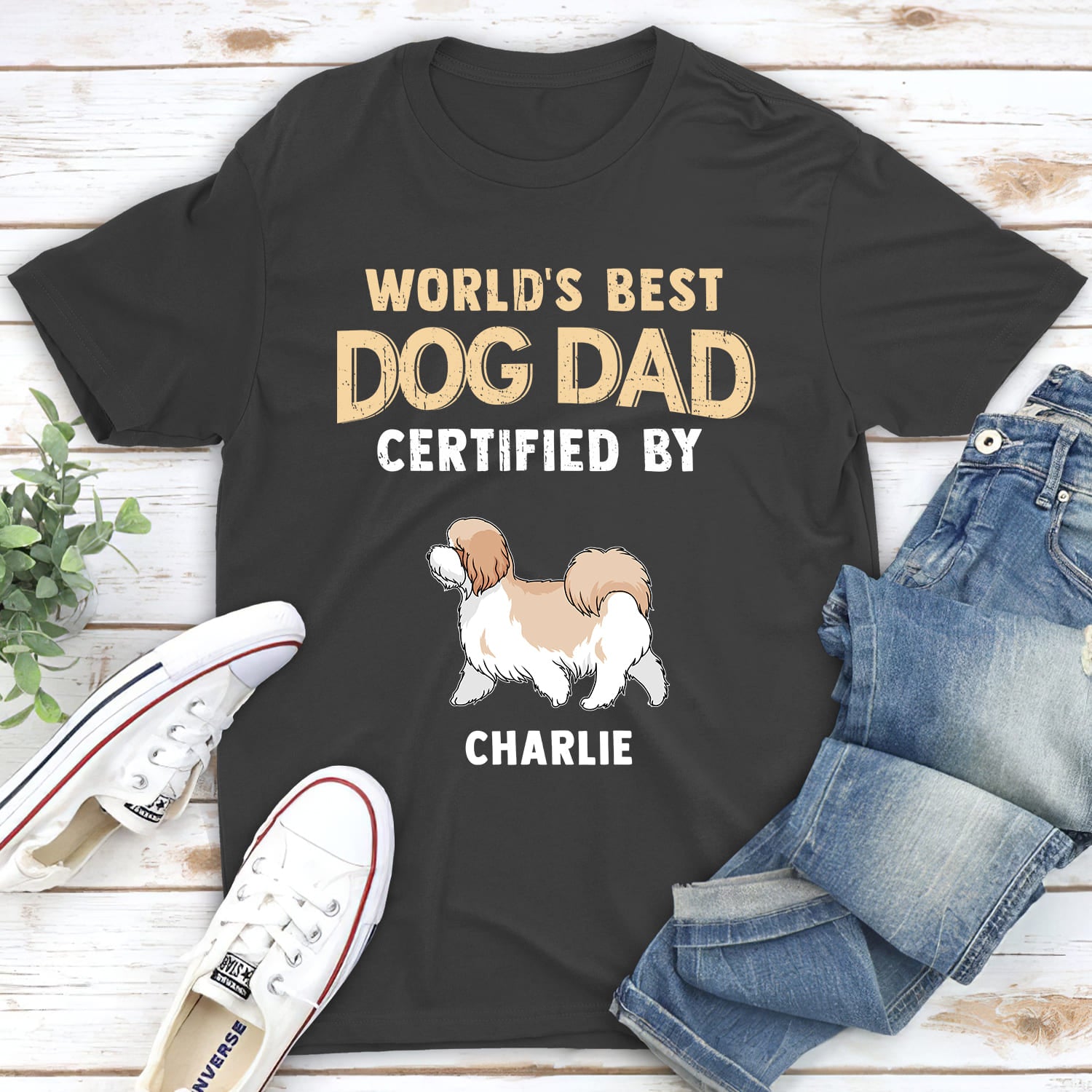 Certified Dog Parent - Personalized Custom Unisex 5.3 oz T-shirt for Pet Lovers