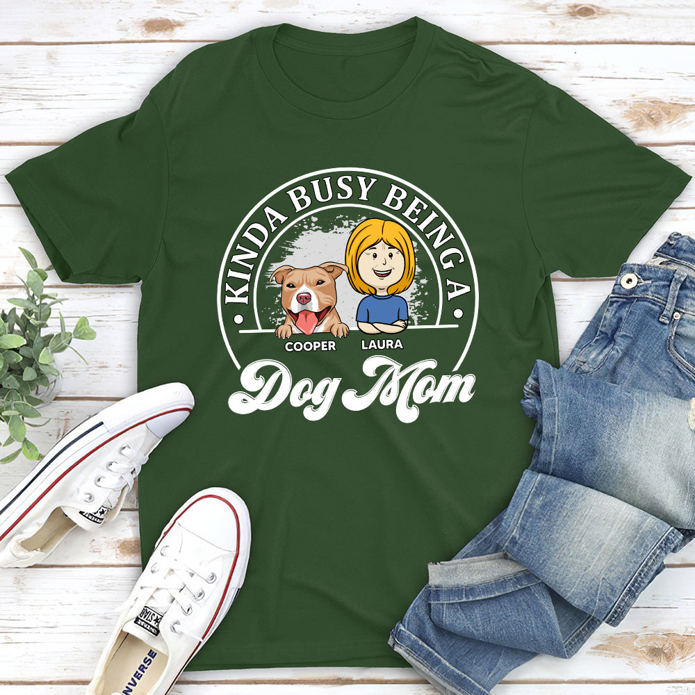 Busy Dog Mom - Stylish Personalized Custom Unisex T-shirt for Pet Lovers