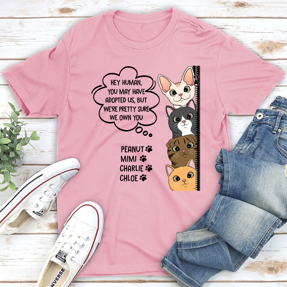 I Own You - Personalized Custom Unisex 5.3 oz T-shirt for Pet Lovers