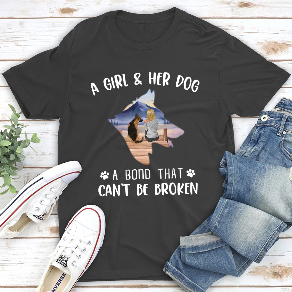 Unbreakable Bond - Personalized Custom Unisex 5.3 oz T-shirt for Pet Lovers