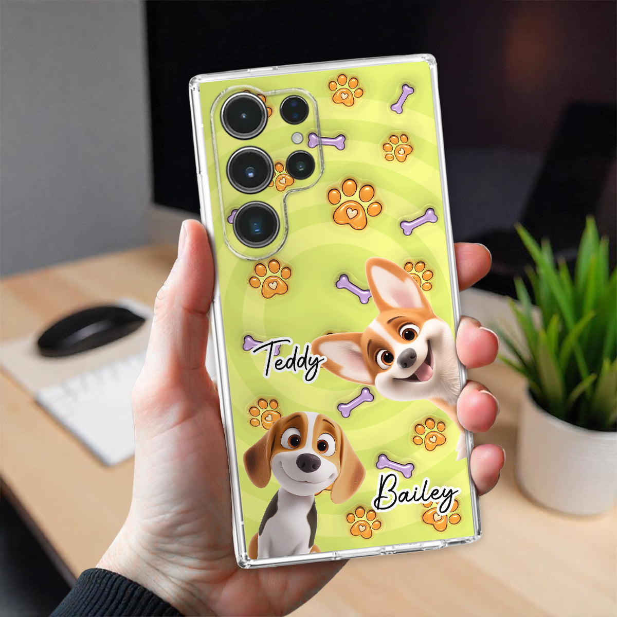 Exclusive Personalized Custom 3D Inflated Effect Phone Case - This Human Belongs To Us Cartoon Design