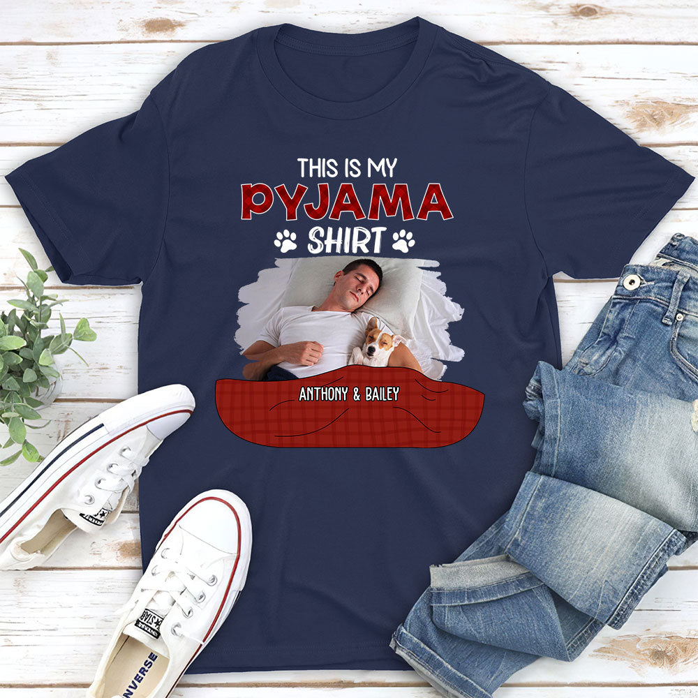 Personalized Custom Unisex Pajama Shirt Version 3 Photo T-shirt - Ideal Gift for Pet Lovers
