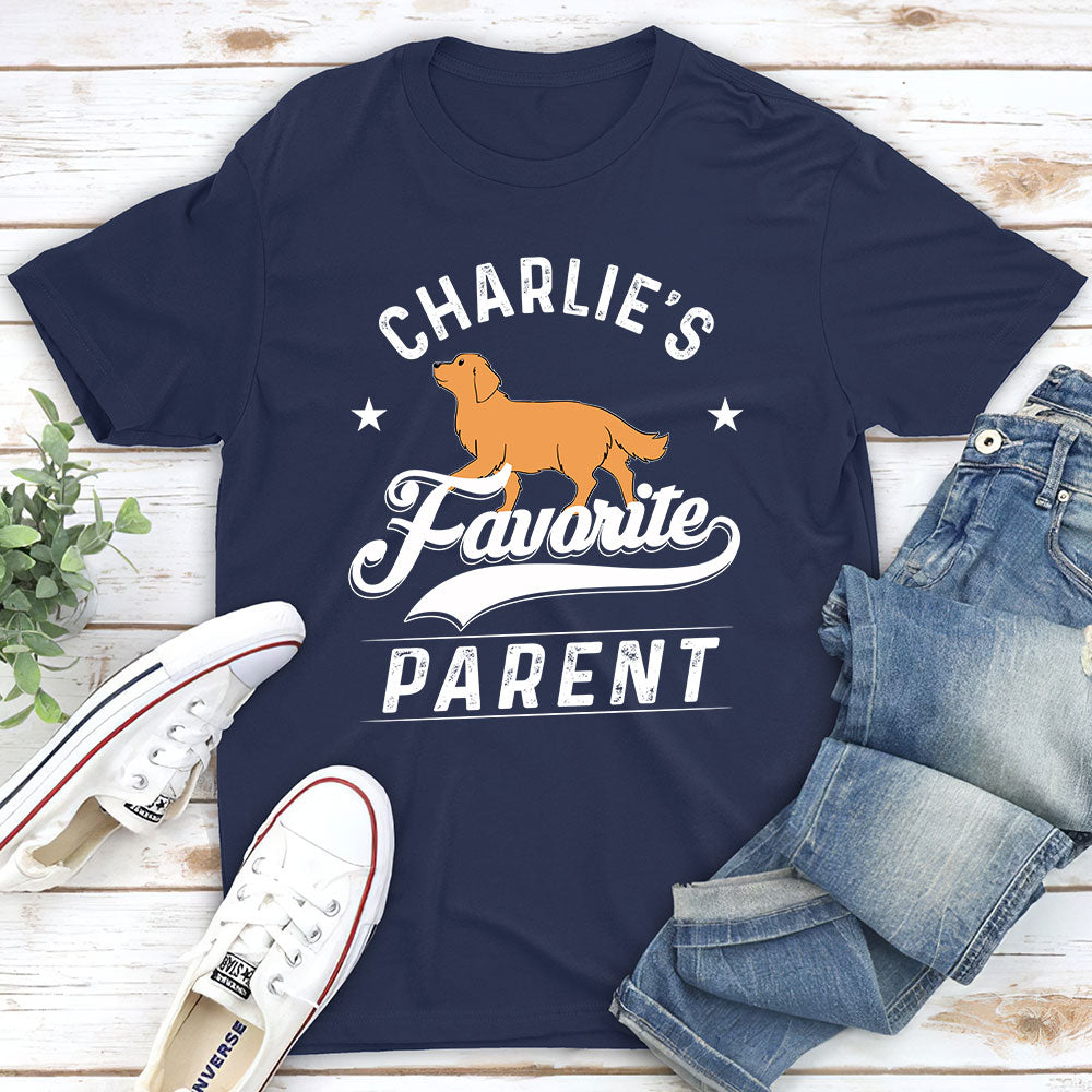 Favorite Parent - Personalized Custom Unisex 5.3 oz T-shirt for Pet Lovers