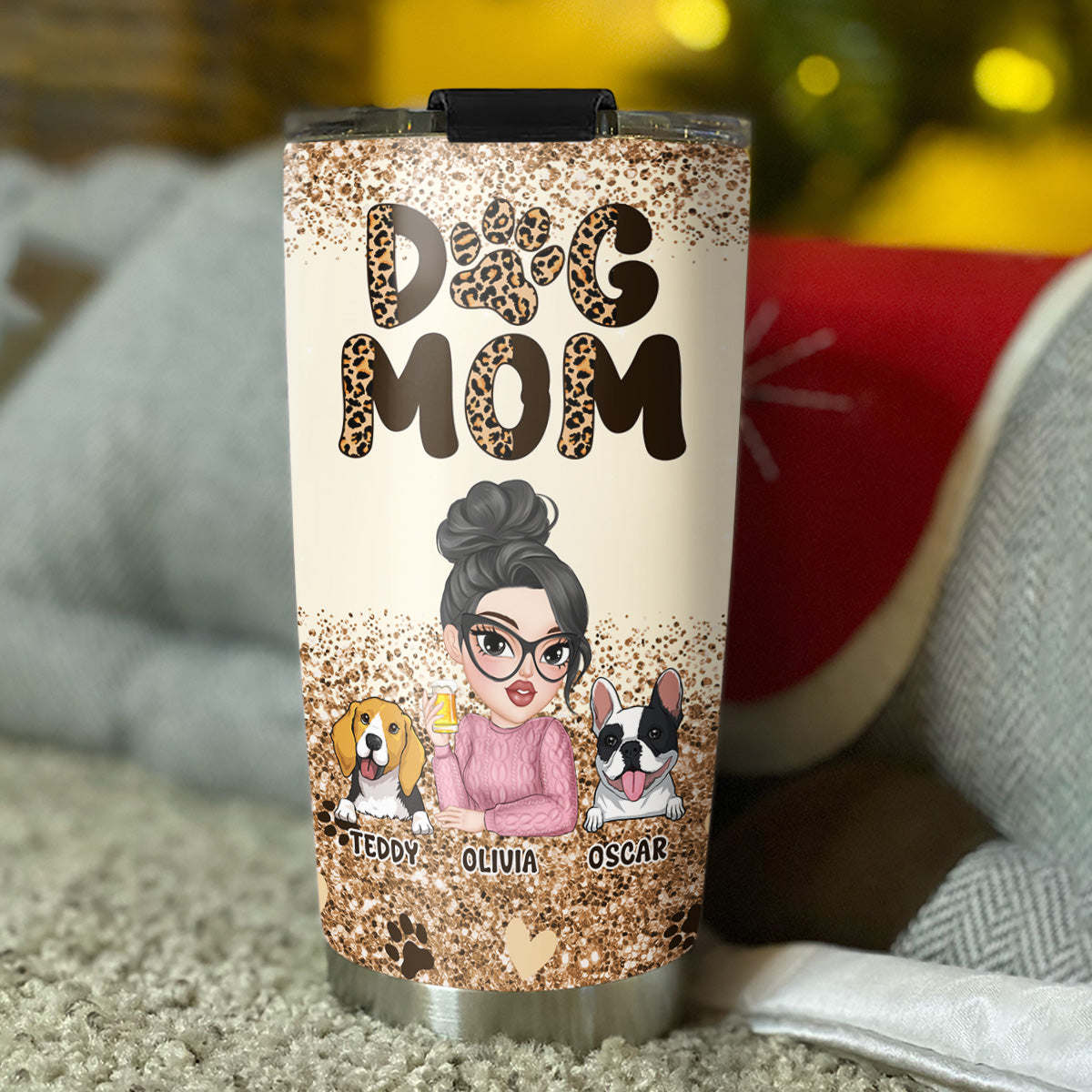 Best Dog Mom Forever - Personalized Custom 20oz Stainless Steel Tumbler with Thousands of Cool Designs