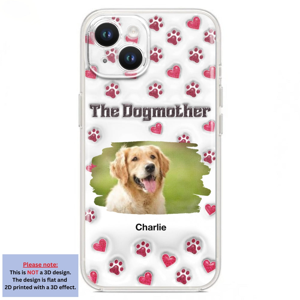Slay Cartoon Dog Mother Photo - Personalized Custom 3D Inflated Effect Premium Phone Case for All Occasions