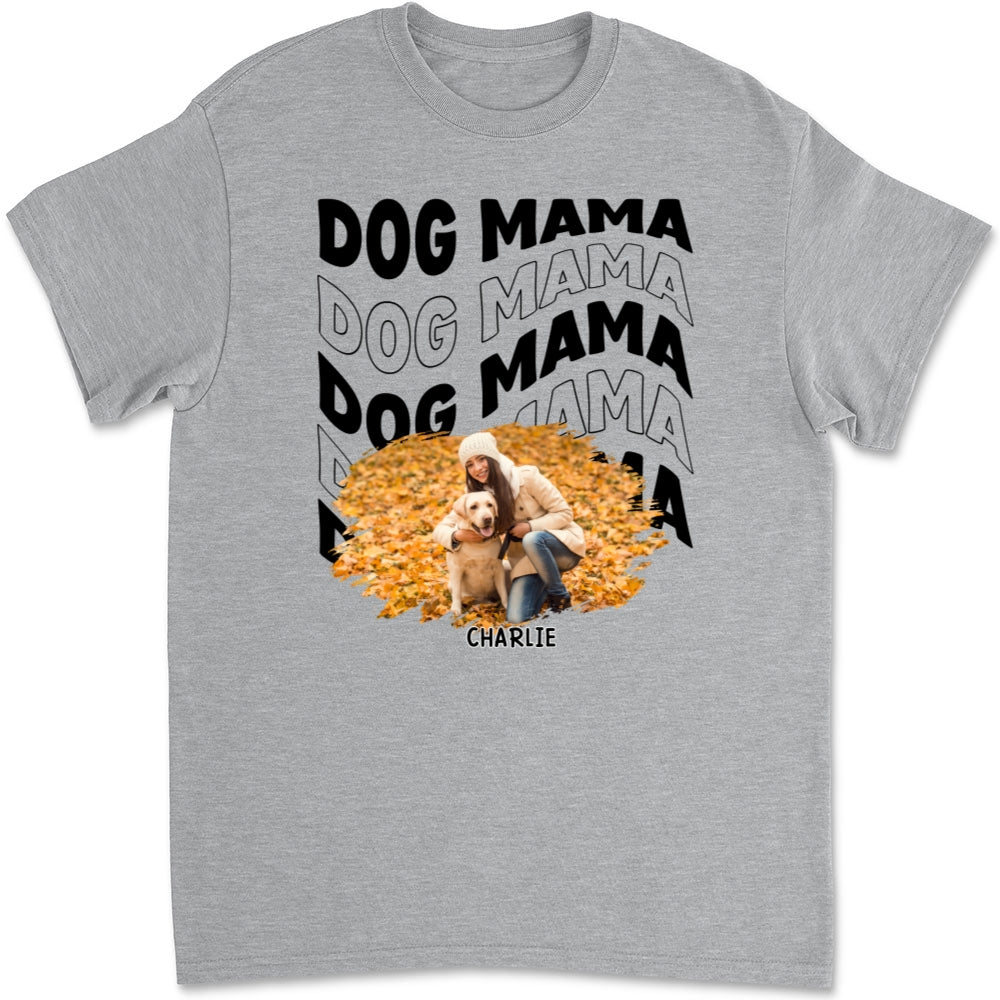 Dog Mom Era Version Personalized Custom Unisex 5.3 oz Photo T-shirt for Pet Lovers