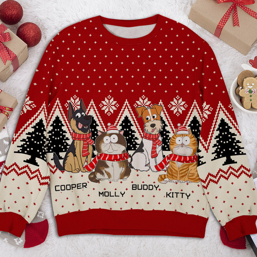 Pet Parents - Customizable All-Over Print Unisex 8.8 oz Personalized Sweatshirt for Pet Lovers
