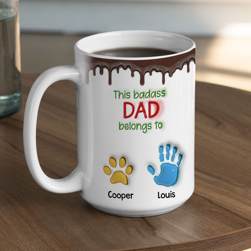 This Awesome Dad Exclusive - Personalized Custom 3D Inflated Effect 11oz Ceramic Mug