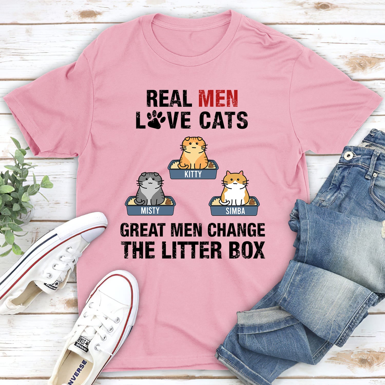 Real Men - Personalized Custom Unisex 5.3 oz T-shirt for Pet Lovers