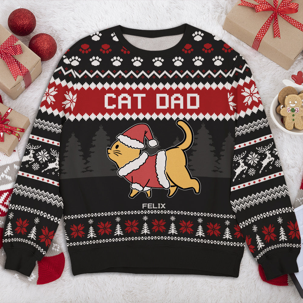 For Cat Mom/Dad - Stylish Personalized Custom All-Over-Print Unisex Sweatshirt