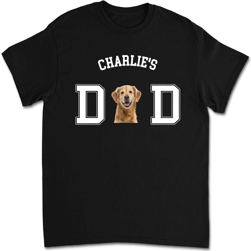 Unique Dog Dad Mom Cartoon Personalized Custom Unisex Basic Photo T-shirt