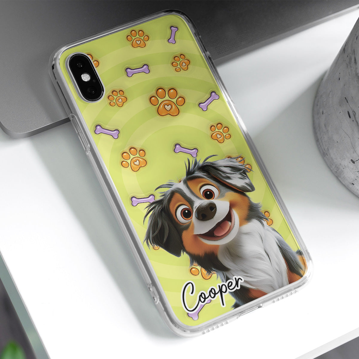 Exclusive Personalized Custom 3D Inflated Effect Phone Case - This Human Belongs To Us Cartoon Design