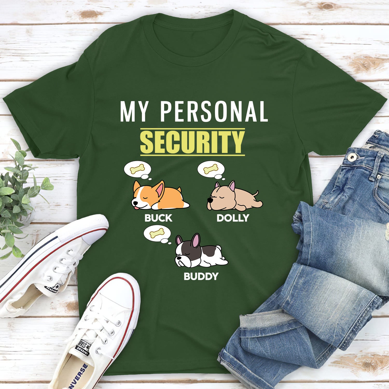 Personal Security - Personalized Custom Unisex 5.3 oz T-shirt for Pet Lovers