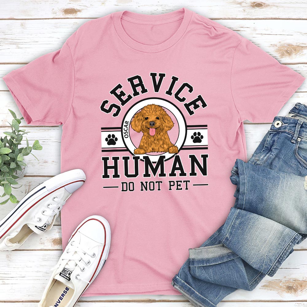 Dog Service Human Logo - Personalized Custom Fluorescent Unisex 5.3 oz T-shirt