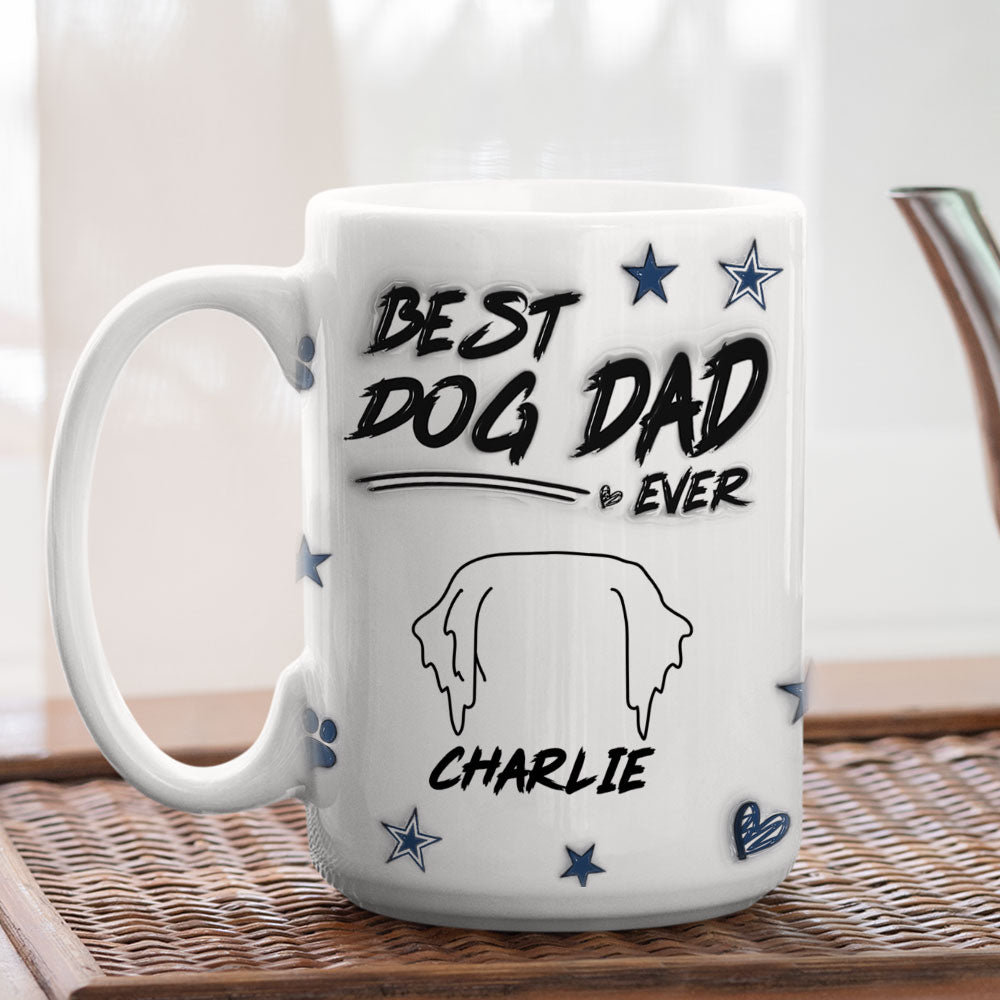 Top-Rated Personalized Custom 3D Inflated Effect Mug for Dog Dads