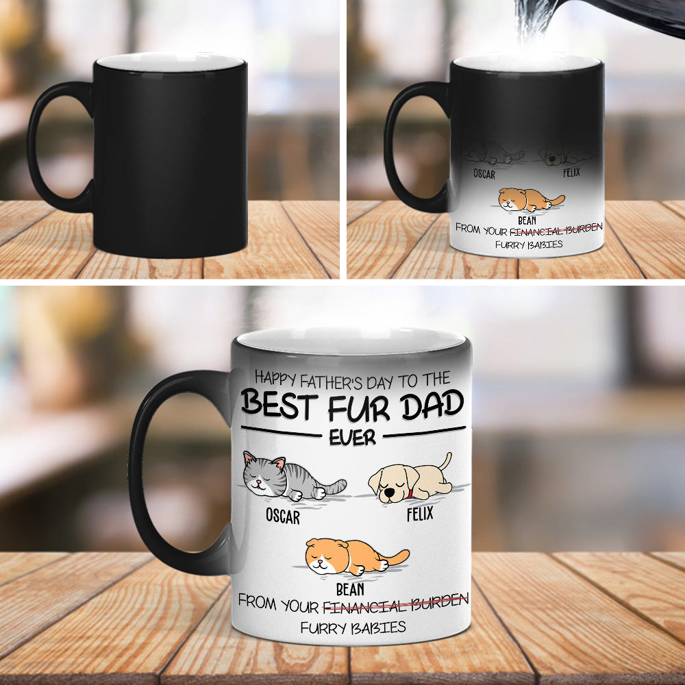 Happy Mother's Day Personalized Custom Color - Changing Mug for the Best Fur Mom Ever - 11oz & 15oz Sizes