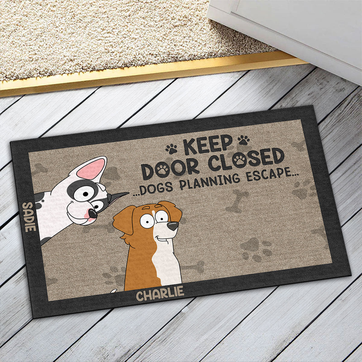 Personalized Custom Dog or Cat Doormat - Keep Your Door Welcoming