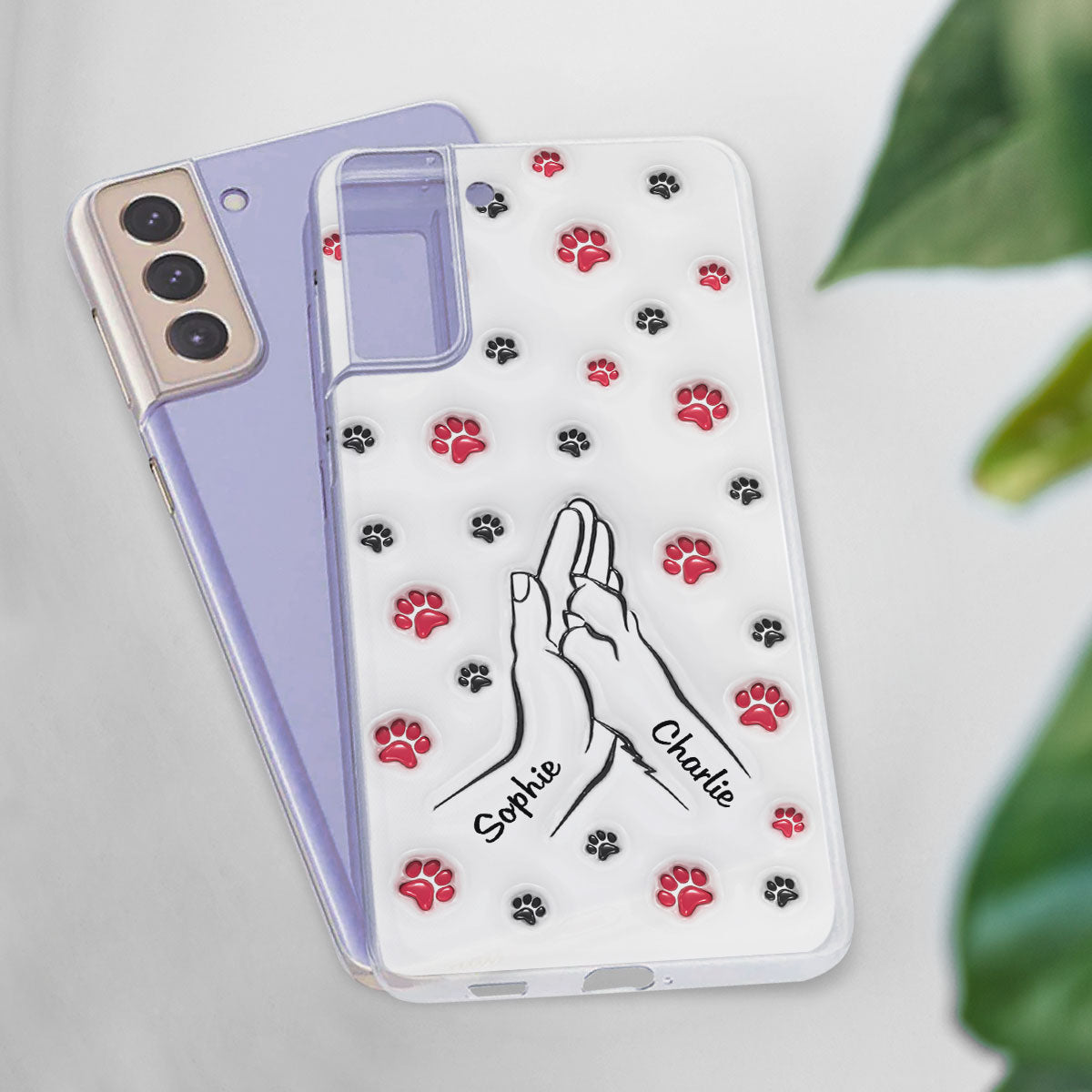 Personalized Custom 3D Inflated Effect Paw And Hand Design Phone Case for Smartphones