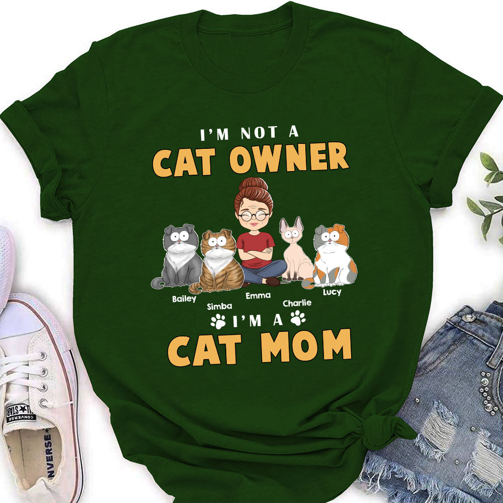 Funny Cat Mom - Personalized Custom Women's T-shirt for Pet Lovers