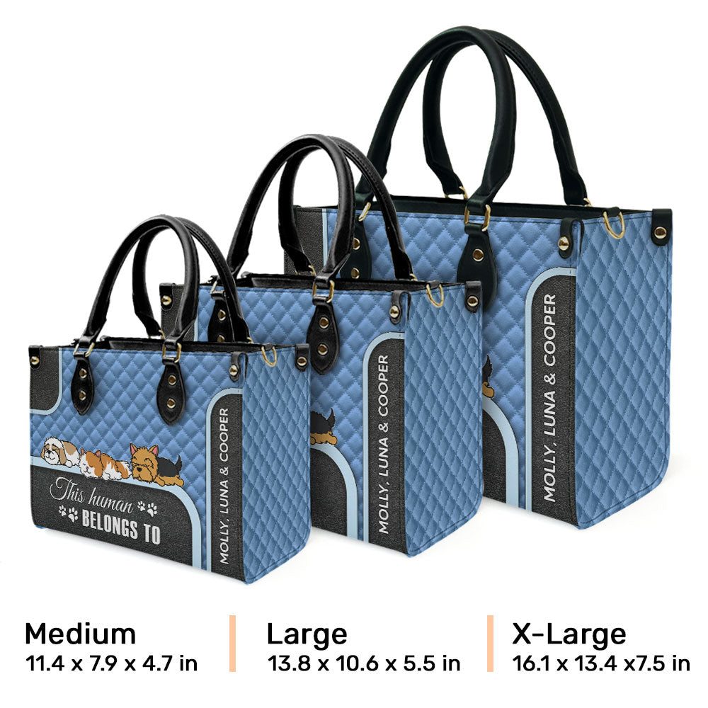 This Human Belongs - Exclusive Personalized Custom Leather Handbag for Baby Lovers