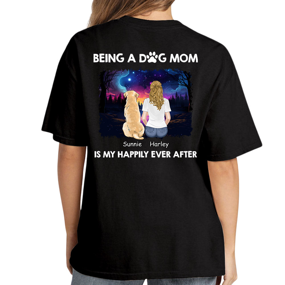 Happy Mom Together - Personalized Custom Unisex Cotton Blend T-shirt for Pet Lovers