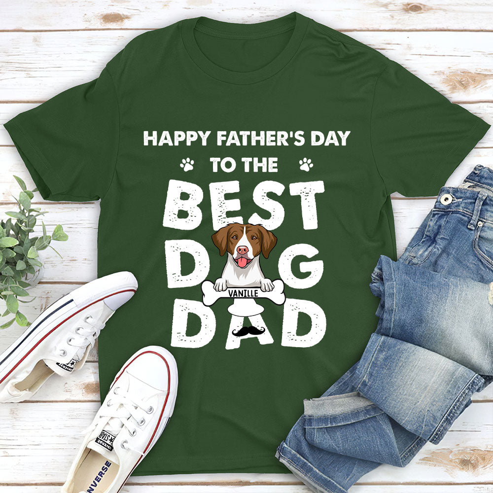 Father's Day Personalized Custom Unisex Dog T-shirt - 5.3 oz