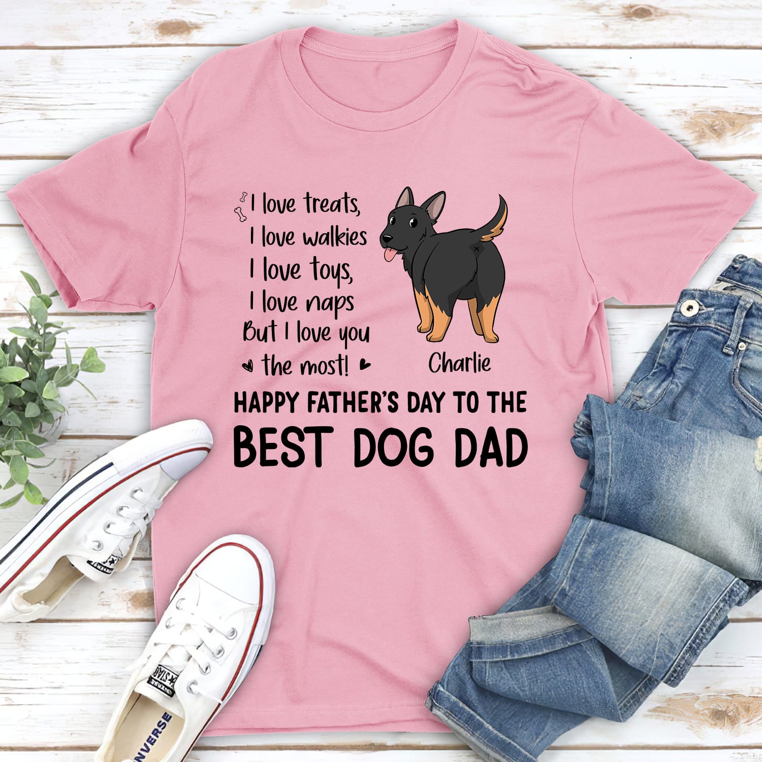 I Love You The Most - Personalized Custom Unisex 5.3 oz T-shirt for Pet Lovers