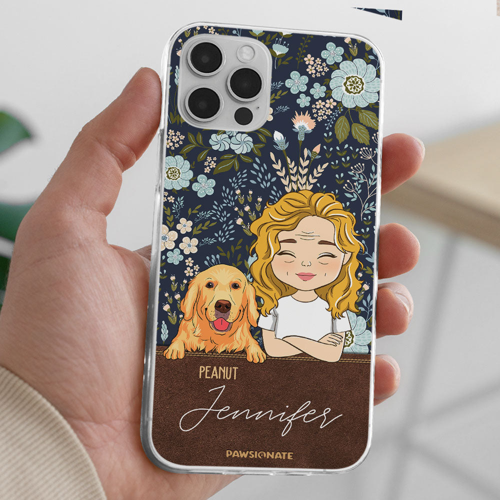 Dog Mom Floral - Personalized Custom TPU Phone Case for Canine Lovers