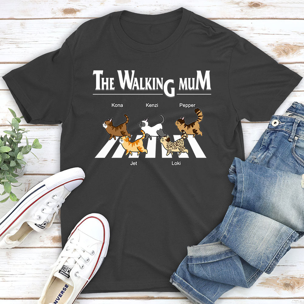 The Walking Cat - Personalized Custom Unisex 5.3 oz T-shirt for Pet Lovers