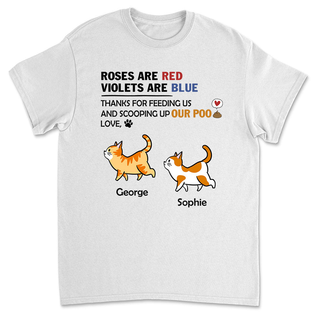 Thanks For Feeding Us - Personalized Custom Unisex 5.3 oz T-shirt for Pet Lovers