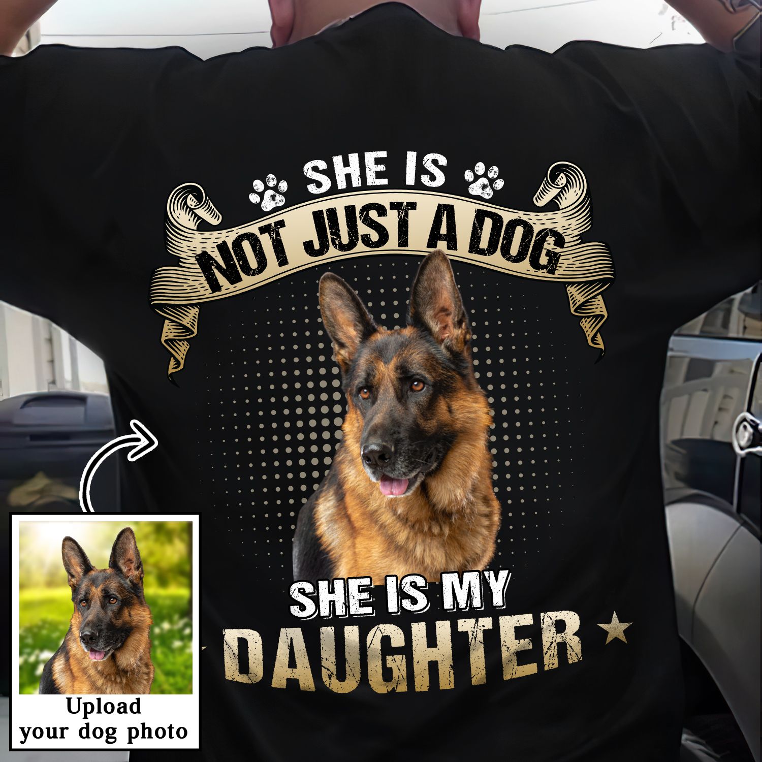 My Son/Daughter 1 - Personalized Custom Photo Unisex 5.3 oz Heavy Cotton T-shirt for Pet Lovers