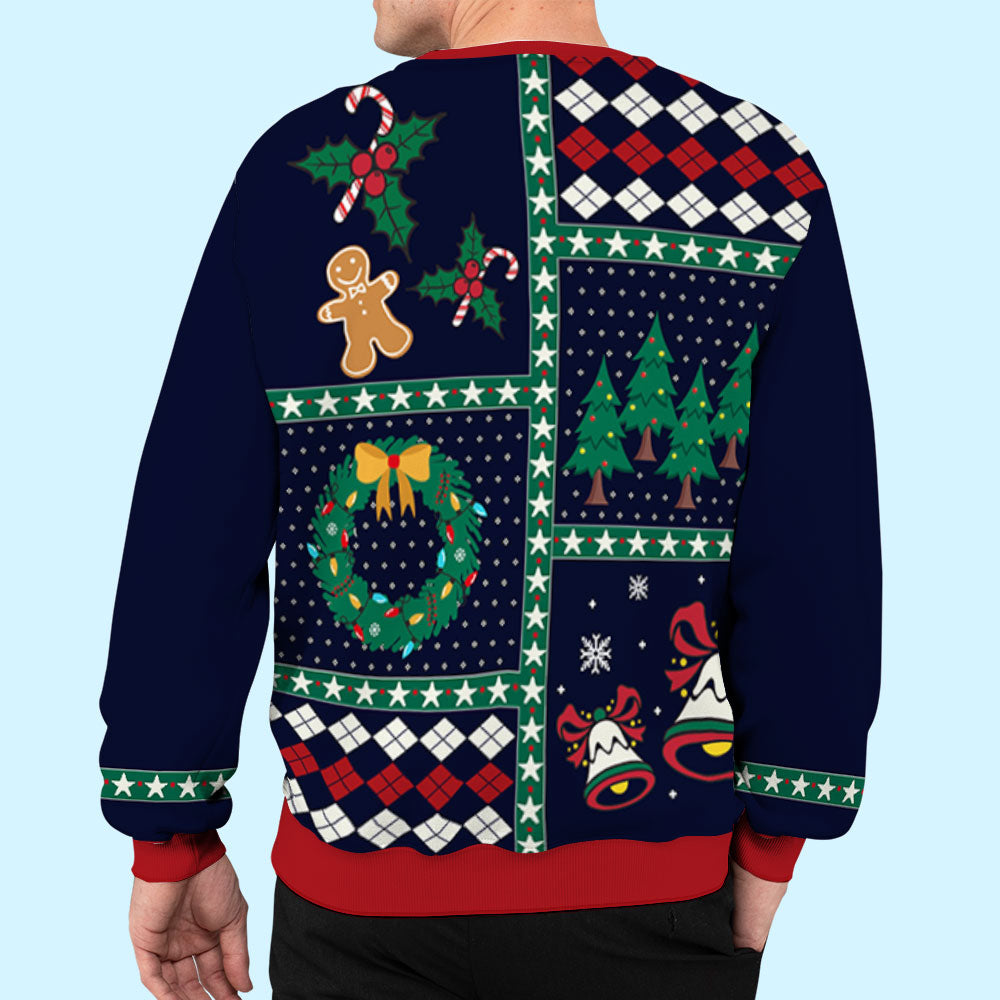 Peeking Cat Patchwork - Personalized Custom All-Over-Print Unisex 8.8 oz Sweatshirt for Pet Lovers