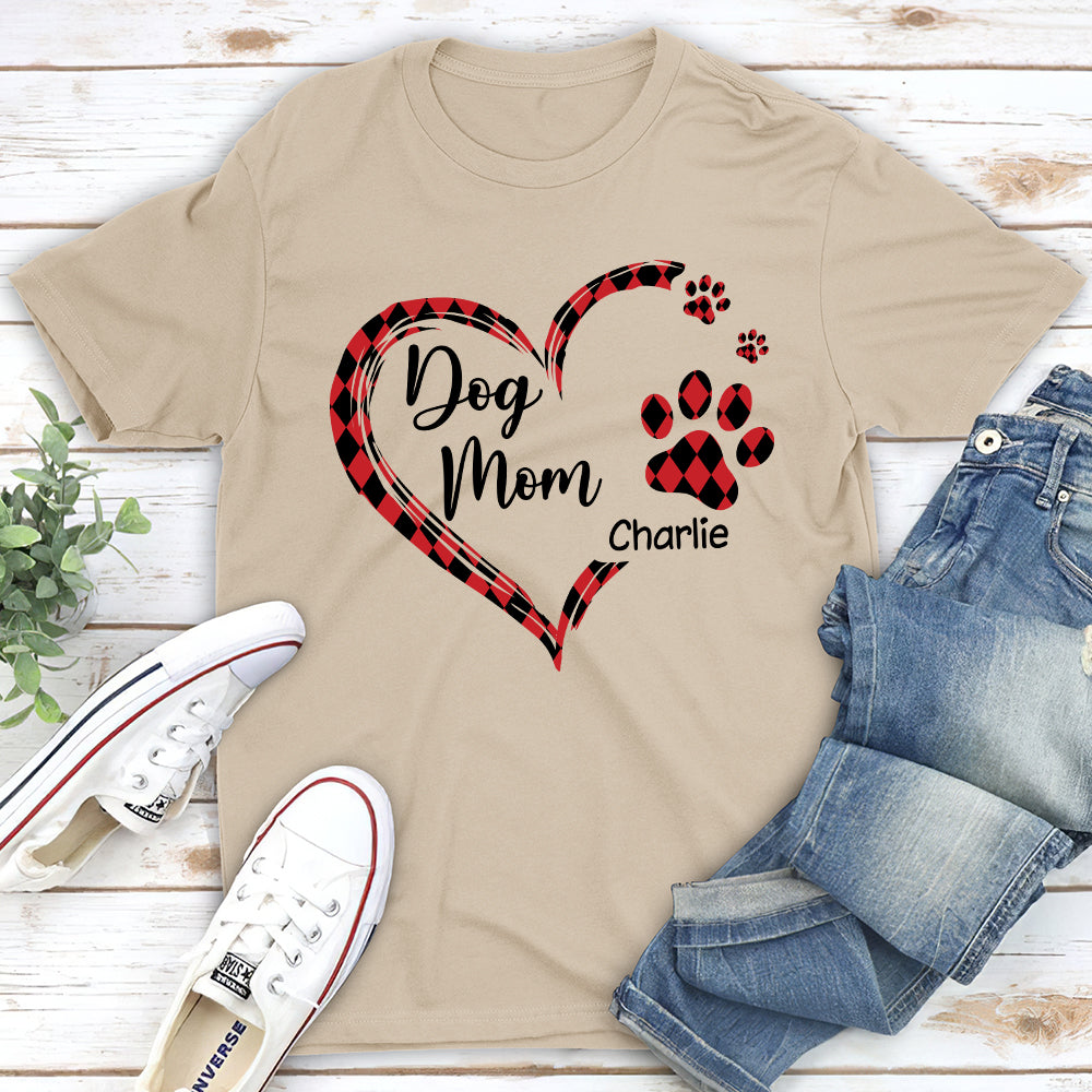 Dog Mom - Personalized Custom Unisex 5.3 oz T-shirt for Pet Lovers