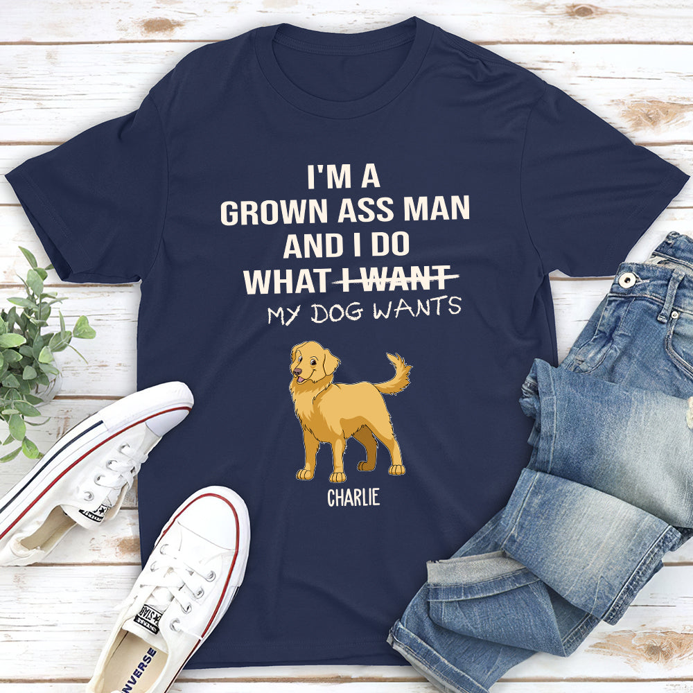 What My Dog Wants - Personalized Custom Unisex 5.3 oz T-shirt for Pet Lovers