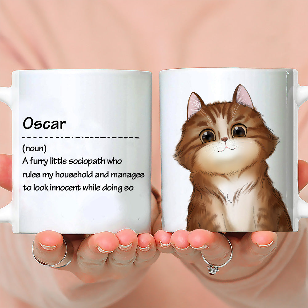 Personalized Custom Cat - Themed Coffee Mug for Pet Lovers, 11oz