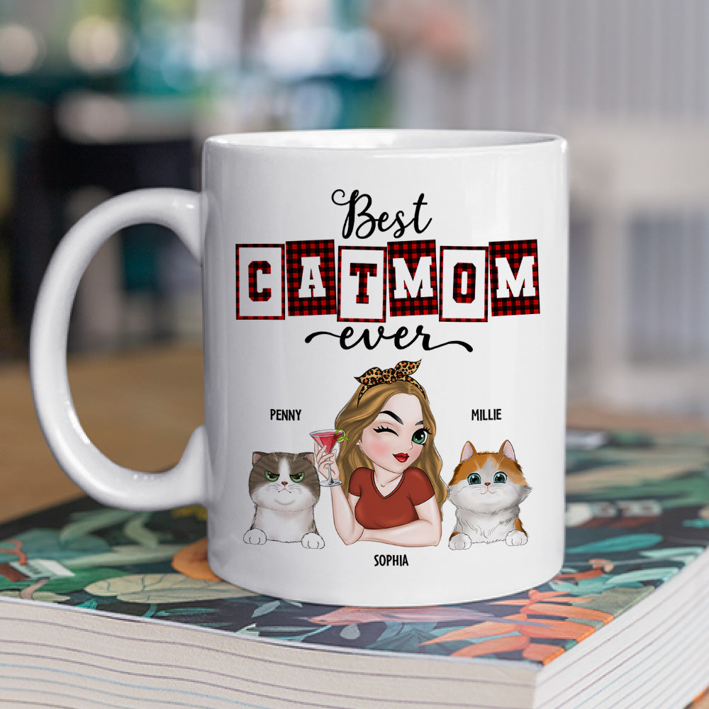 Top-Rated Personalized Custom Coffee Mug for Cat Moms and Dads of the Year