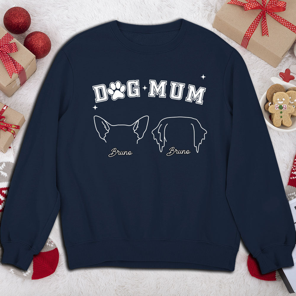 Dog Dad Mom Line - Personalized Custom Unisex 8.0 oz Sweatshirt for Pet Lovers
