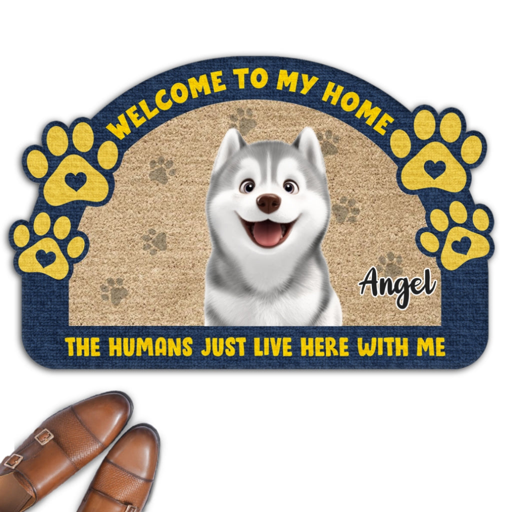 Dear Human We Rule The House - Personalized Custom Doormat with Your Pet's Picture in Multiple Sizes