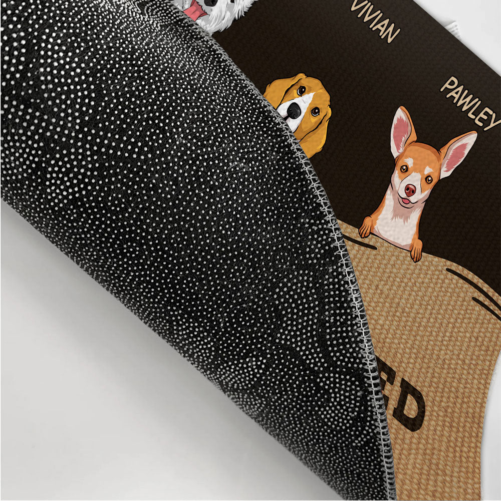 Must Be Approved By The Dog - Personalized Custom Doormat with Cat's Picture in 2 Sizes