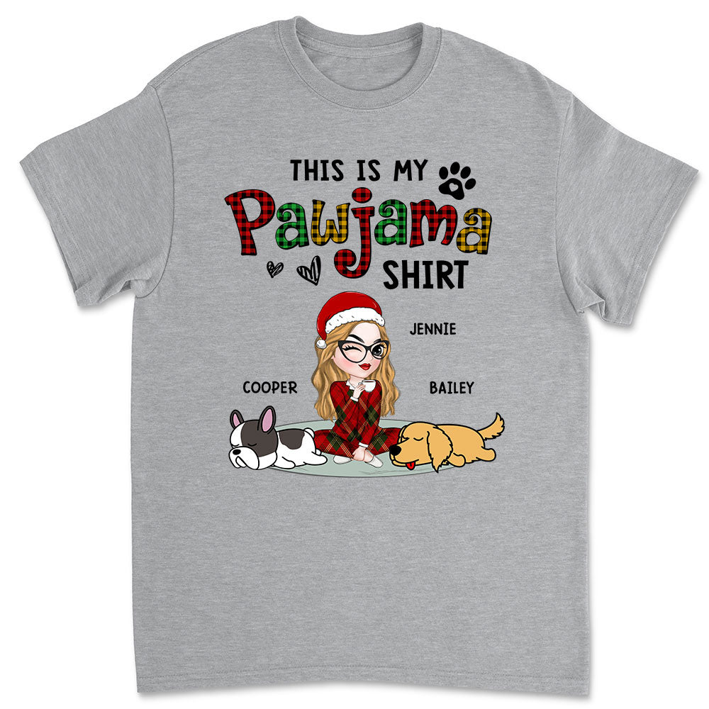 Pawjama Shirt Version 2 - Personalized Custom Unisex 5.3 oz T-Shirt for Pet Lovers