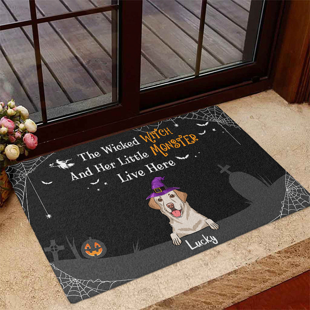 Little Monster - Customizable Personalized Doormat with Dog's Picture