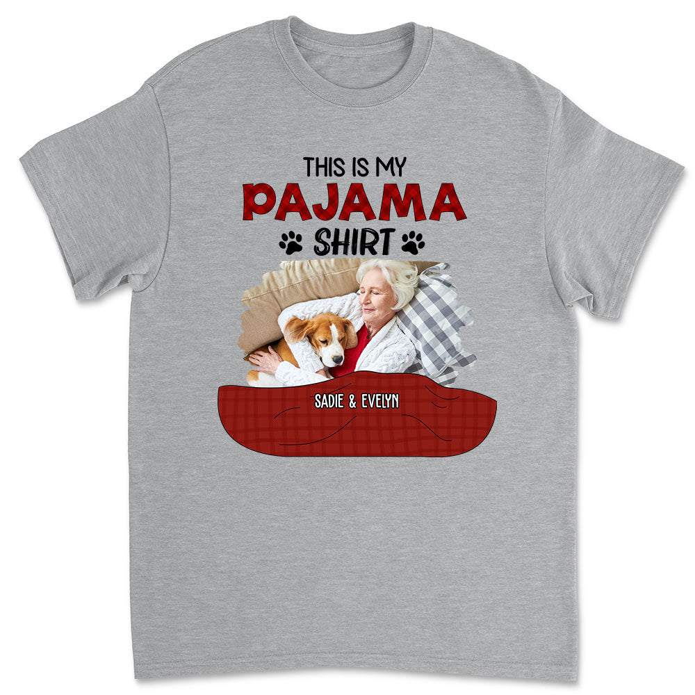 Personalized Custom Unisex Pajama Shirt Version 3 Photo T-shirt - Ideal Gift for Pet Lovers