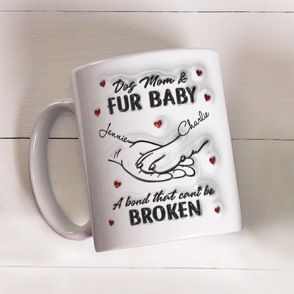 Personalized Custom Dog Mom Fur Baby Coffee Mug - 11oz & 15oz Sizes