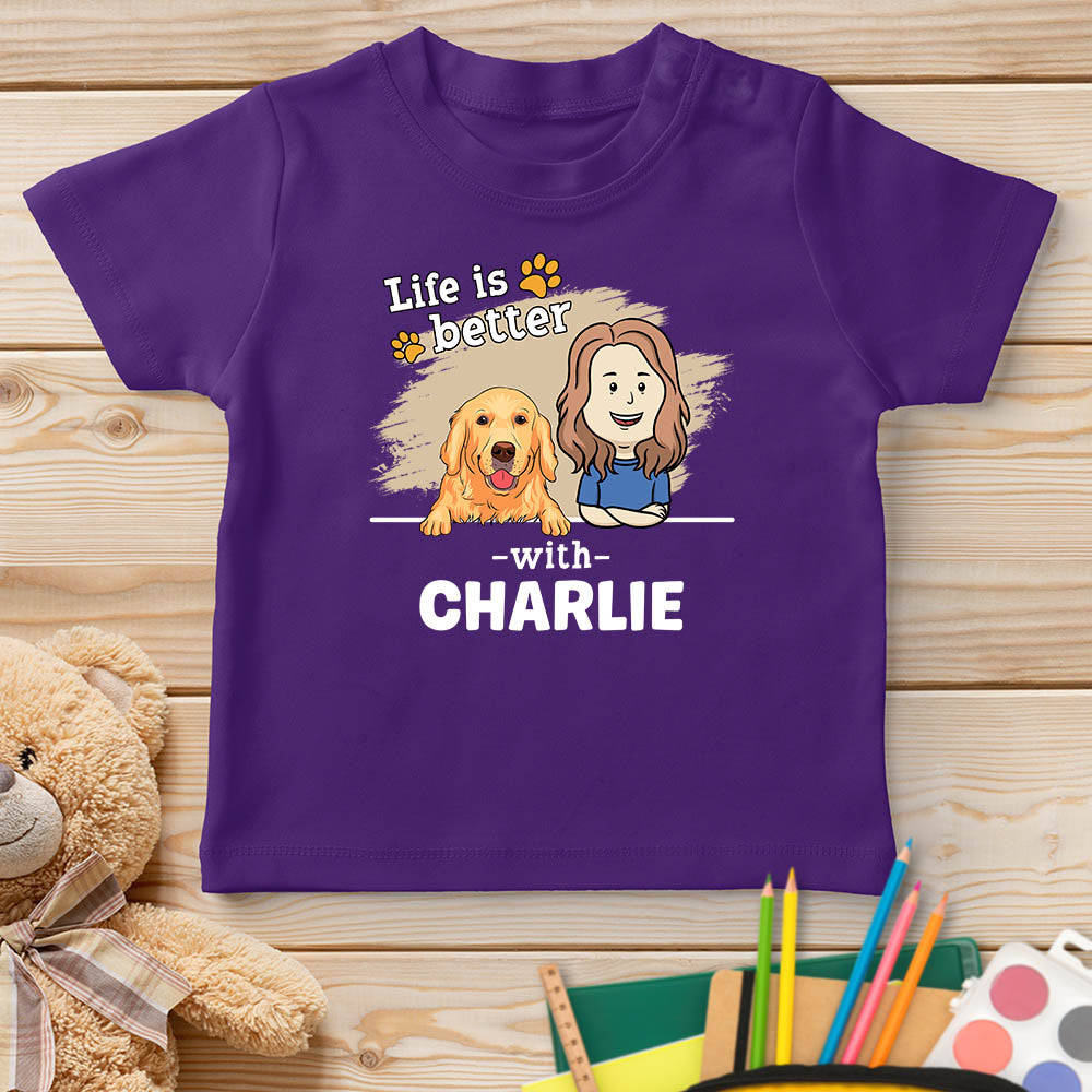 With Pet 2 - Personalized Custom Unisex 5.3 oz Youth T-shirt for Pet Lovers