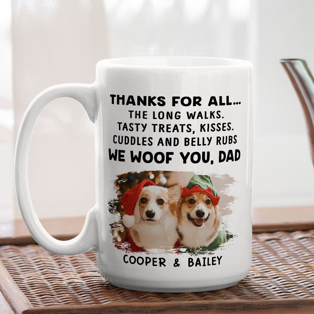 Personalized Custom Dog Thanks All Coffee Mug - Ideal Gift for Pet Lovers